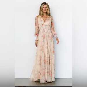 Baltic Born Layla Tulle Maxi Dress Romantic Floral Formal Bridgerton